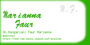 marianna faur business card